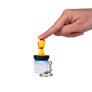 CLUCKING CHICKEN FIDGET CLICKER BAG HANGER SOUND AND LIGHT
