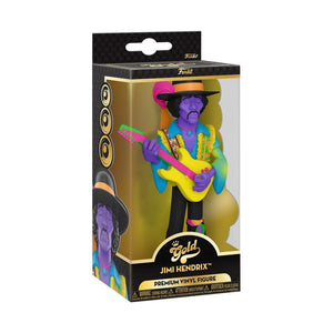 JIMI HENDRIX BLACKLIGHT 5" VINYL GOLD FIGURINE PSYCHEDELIC