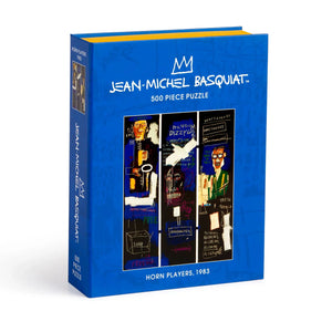 JEAN-MICHEL BASQUIAT HORN PLAYERS  500 PIECE PUZZLE BOOK SHAPE
