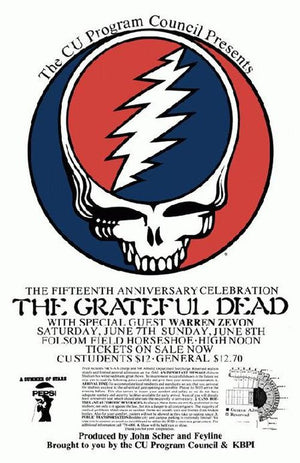 GRATEFUL DEAD 1980 POSTER RETRO A3 PRINT 27 X 43CM