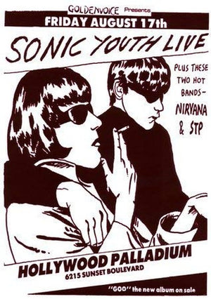 SONIC YOUTH TOUR POSTER HOLLYWOOD PALADIUM 144