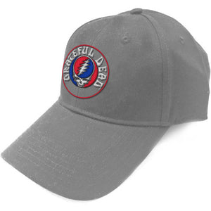 GRATEFUL DEAD BASEBALL CAP: STEAL YOUR FACE LOGO GREY