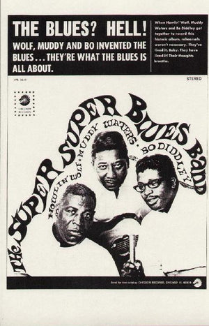 HOWLIN WOLF MUDDY WATERS BO DIDDLY POSTER RETRO A3 PRINT 27 X 43CM