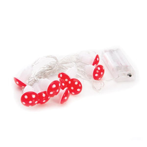 TOADSTOOLS RED & WHITE STRING LED LIGHTS