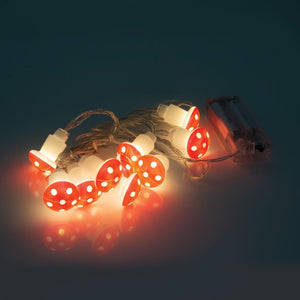 TOADSTOOLS RED & WHITE STRING LED LIGHTS