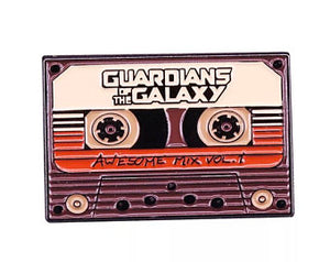 CASSETTE AWESOME MIX GUARDIANS OF THE GALAXY BADGE PIN