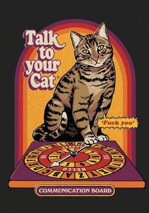 TALK TO YOUR CAT GREETING CARD STEPHEN RHODES