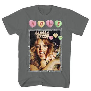 HOLE LIVE THROUGH THIS TEE CHARCOAL