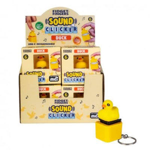 QUACKING DUCK FIDGET CLICKER BAG HANGER SOUND AND LIGHT