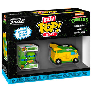 TMNT LEONARDO WITH VAN BITTY POP RIDE FIGURINE