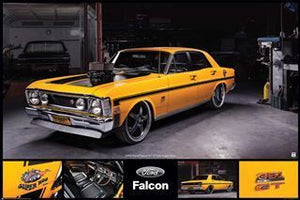 FORD FALCON XY GT351 YELLOW CAR POSTER 530