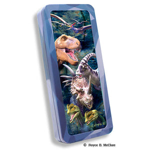 DINOSAURS 3D HOLOGRAM TIN PENCIL CASE