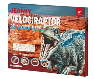3D DINOSAUR WOOD KIT - VELICORAPTOR