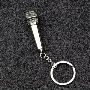 MICROPHONE KEYRING SILVER  (HIDDEN COMPARTMENT STASH)
