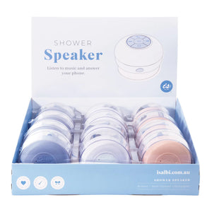 WIRELESS SHOWER SPEAKER BLUETOOTH PASTEL COLOURS ASSORTED (SINGLE)