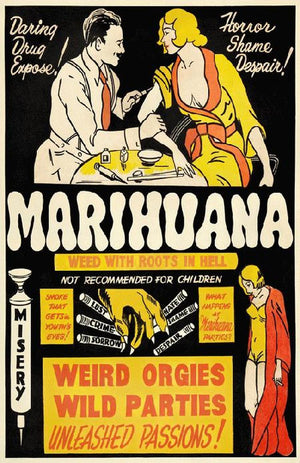 MARIHUANA ART PRINT 27 X 43CM A3 PRINT BOARD/BAGGED