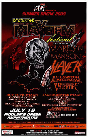 MARILYN MANSON SLAYER TOUR RETRO A3 PRINT 27 X 43CM POSTER