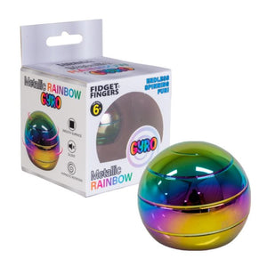 METALLIC RAINBOW GYRO SPINNING SCIENCE TOY