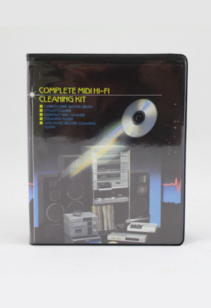 HI FI CLEANING KIT 6-PIECE - MHFC-2 - CD CLEANING PAD CD CLEANING FLUID ANTISTATIC CLOTH CARBON FIBRE BRUSH RECORD CLEANER FLUID STYLUS CLEANER