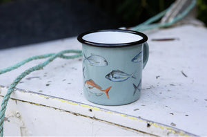 NZ FISHING CLUB RETRO ENAMEL MUG