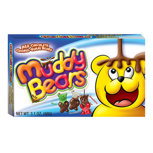 MUDDY BEARS CHOCOLATE COVERED GUMMY BEARS THEATRE BOX