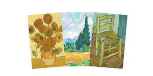 VAN GOGH SET OF 3 MINI NOTEBOOKS - SUNFLOWERS