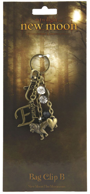 TWILIGHT EDWARD E KEYRING BAG CLIP BRONZE NEW MOON