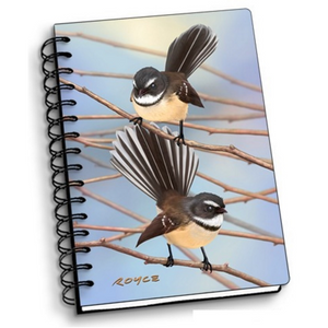 NOTEBOOK | FANTAILS PIWAKAWAKA 3D MOVING NOTEBOOK SPIRO LENTICULAR