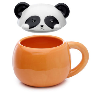 PANDA 3D COFFEE MUG WITH LID PANDA PEEPIN