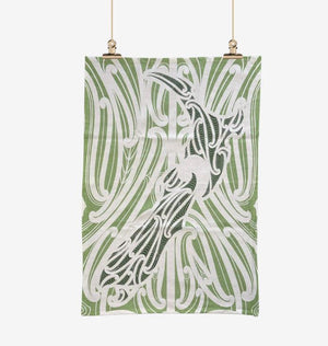 AOTEAROA GREEN TEA TOWEL - NZ ARTIST
