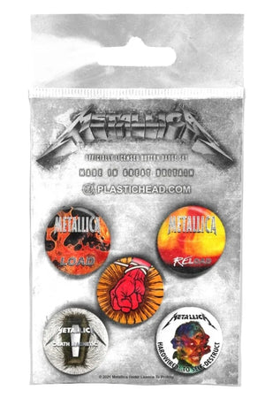 METALLICA ALBUMS 1996-2016 BUTTON BADGE SET