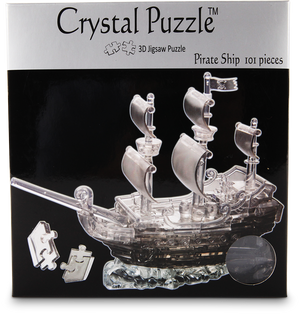 3D BLACK PIRATE SHIP CRYSTAL PUZZLE