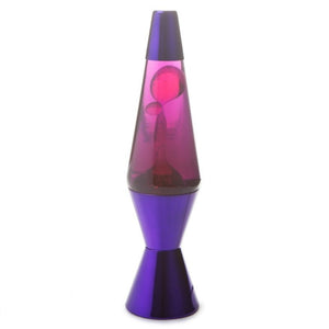 RETRO LAVA LAMP METALLIC PURPLE PINK CLASSIC SHAPE