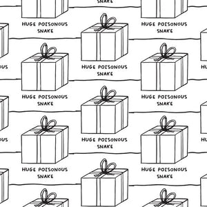 DAVID SHRIGLEY POISONOUS SNAKE WRAPPING PAPER GIFT WRAP (2 SHEETS FOLDED)