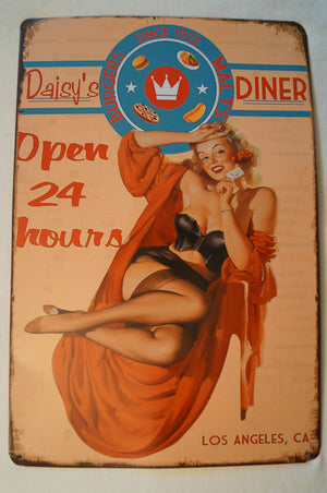 DAISY'S DINER RETRO TIN SIGN