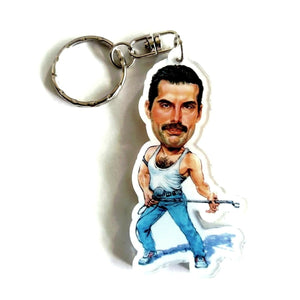 FREDDIE MERCURY CARTOON KEYRING