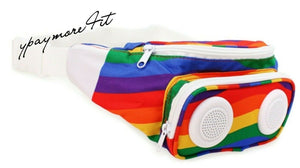 RAINBOW FANNY PACK SPEAKER PRIDE BUM BAG BLUETOOTH
