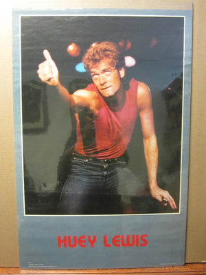 HUEY LEWIS RARE POSTER  (Published 1984 some wear) 713