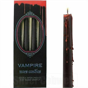 VAMPIRE TEARS CANDLES BLACK BLEEDS RED 4 PACK