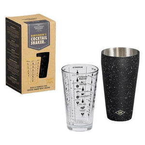 BARTENDERS COCKTAIL SHAKER BLACK SPECKLE