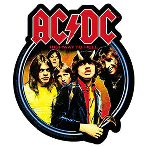 ACDC HIGHWAY TO HELL CIRCLE STICKER