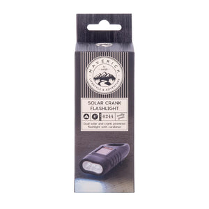 SOLAR CRANK TORCH - EMERGENCY SELF POWERED TORCH SOLAR CHARGE OR CRANK