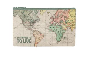 TRAVEL ZIPPER POUCH PURSE PENCIL CASE