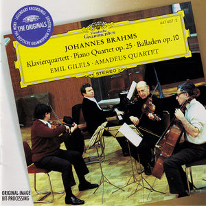 BRAHMS / GILELS | PIANO QUARTET OP 25