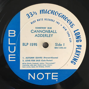 CANNONBALL ADDERLEY | SOMETHIN ELSE - 1966 ISSUE - SLIGHT WOBBLE PLAYS GREAT