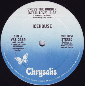 ICEHOUSE | CROSS THE BORDER (STEAL LOVE) / IVA DAVIES INTERVIEW - 12 - WITH CHRYSALIS INNER SLEEVE AND INTERVIEW TRANSCRIPT
