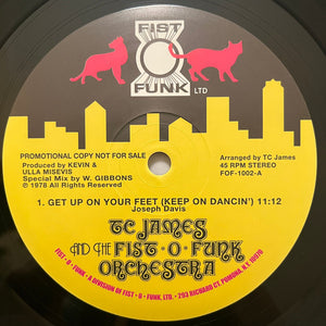 TOM C JAMES AND THE FIST O FUNK ORCHESTRA | GET UP ON YOUR FEET (KEEP ON DANCIN') / BUMPSIES WHIPPING CREAM - 12