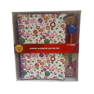 CHUPA CHUPS SCENTED NOTEBOOK AND GEL PEN STATIONERY SET