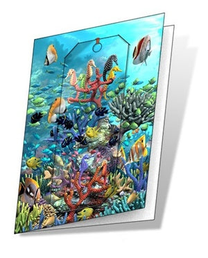 WATERWORLD 3D HOLOGRAM GIFT CARD WITH POPOUT BOOKMARK
